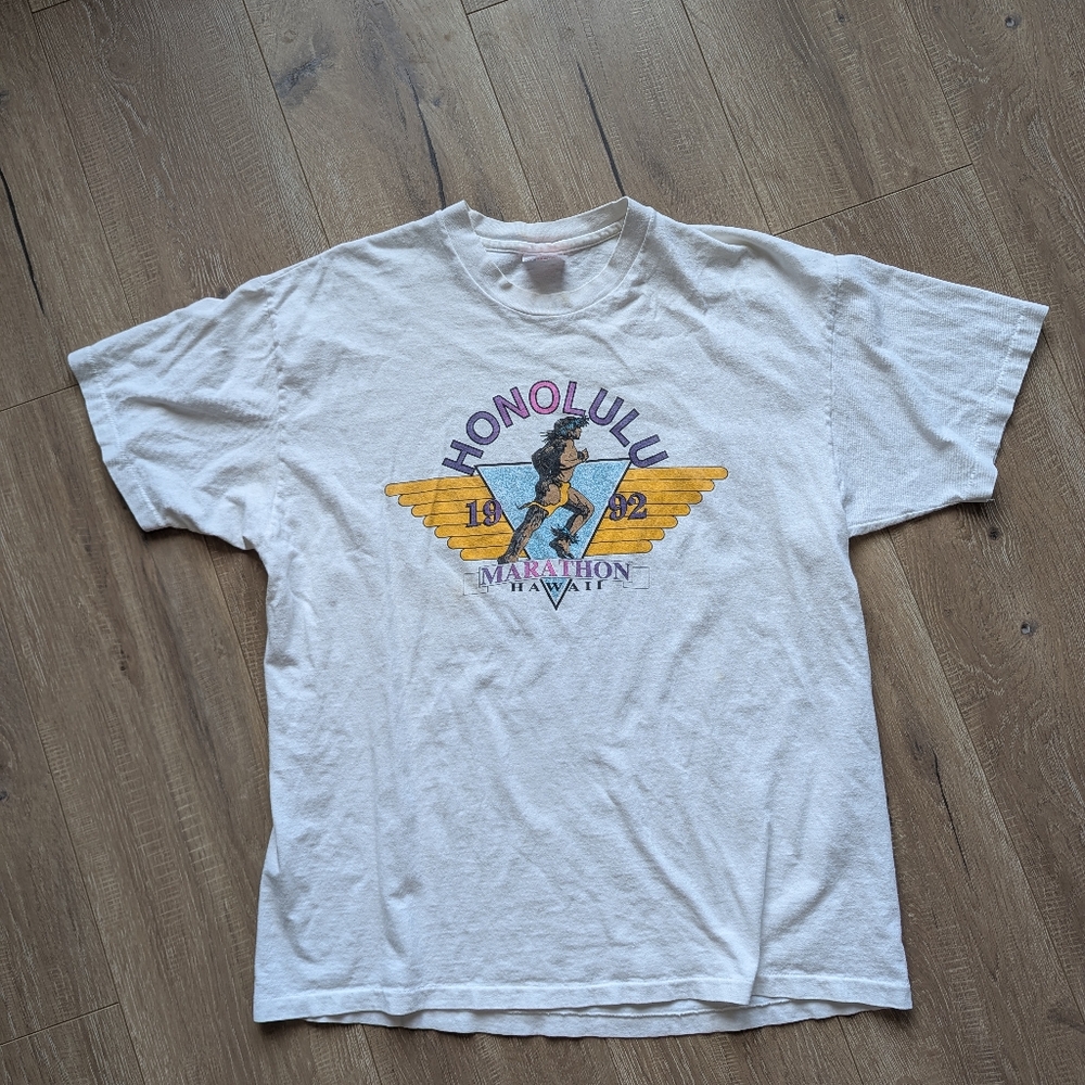 Vintage 1992 Honolulu Marathon T-Shirt